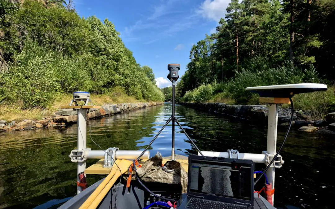 Sonarkartlegging i Strandfjorden i Grimstad